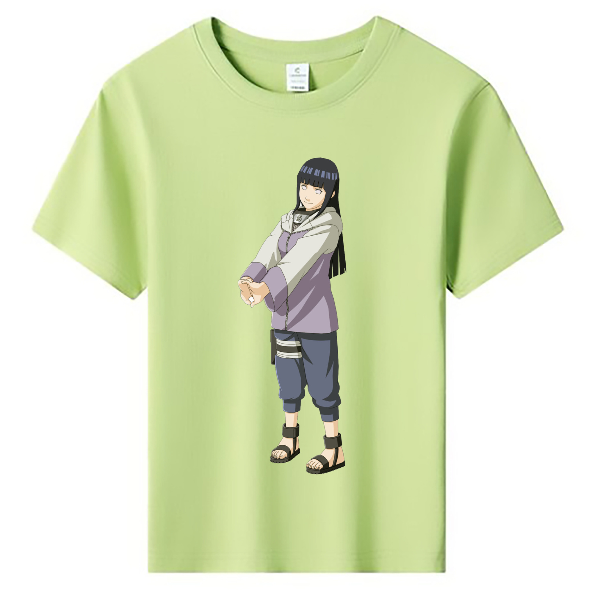 （画像用） NARUTO -ナルト- 日向ヒナタ Hyūga Hinata 綿100％キッズTシャツ（フロントプリント）